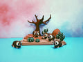 Large Articulated 3D Printed Armadillo with Desert Display: Poseable Desk Toy
