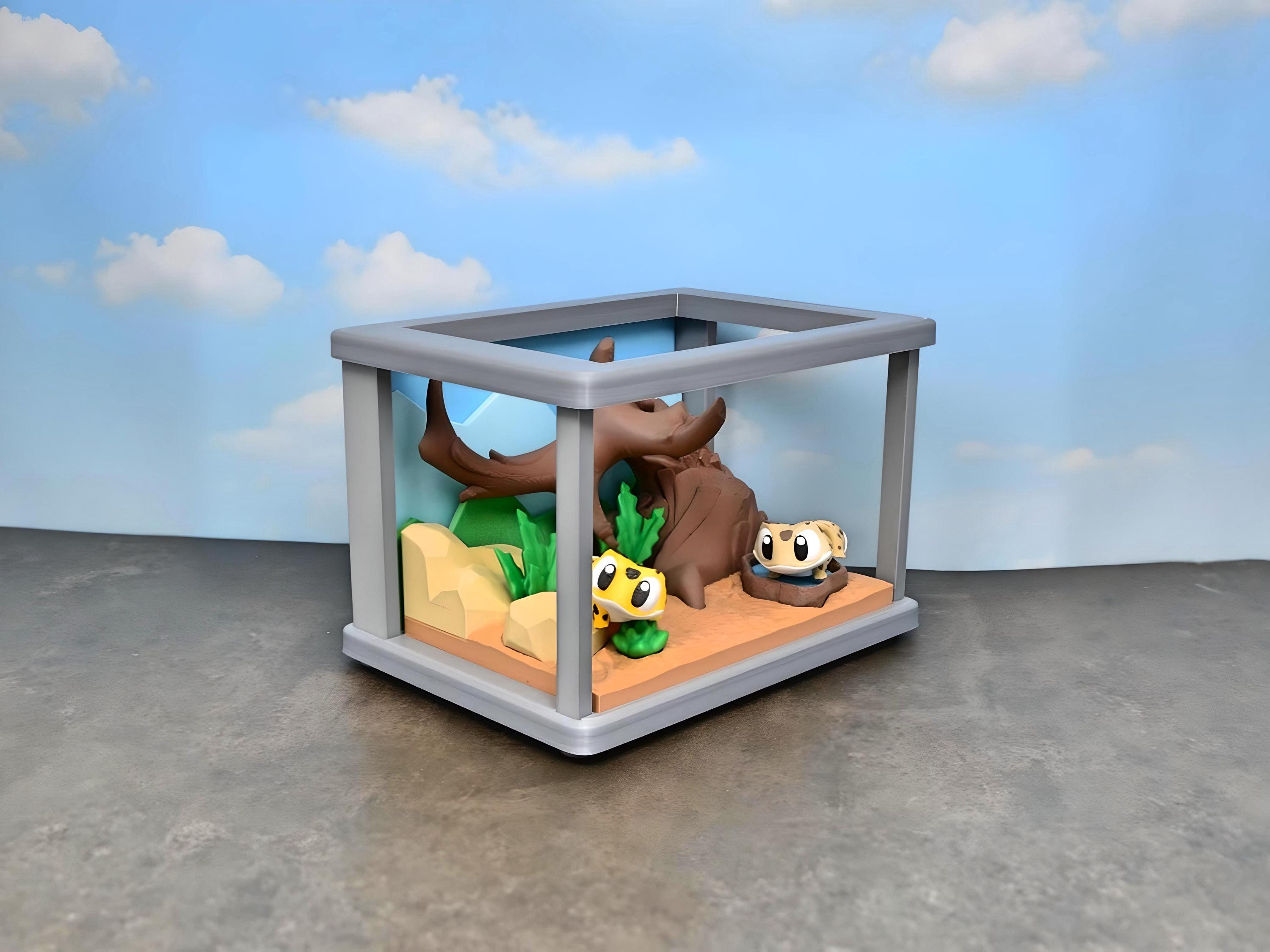 3D Printed Flexi Gecko Enclosure: Kids Toy Desk Buddy