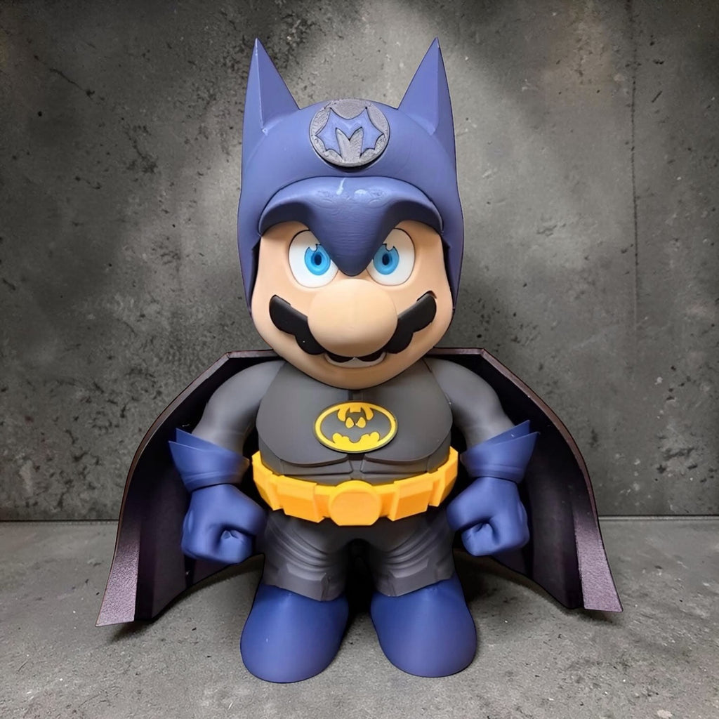 Bat Mario Collectible – 3D Printed Dark Hero Display Figure