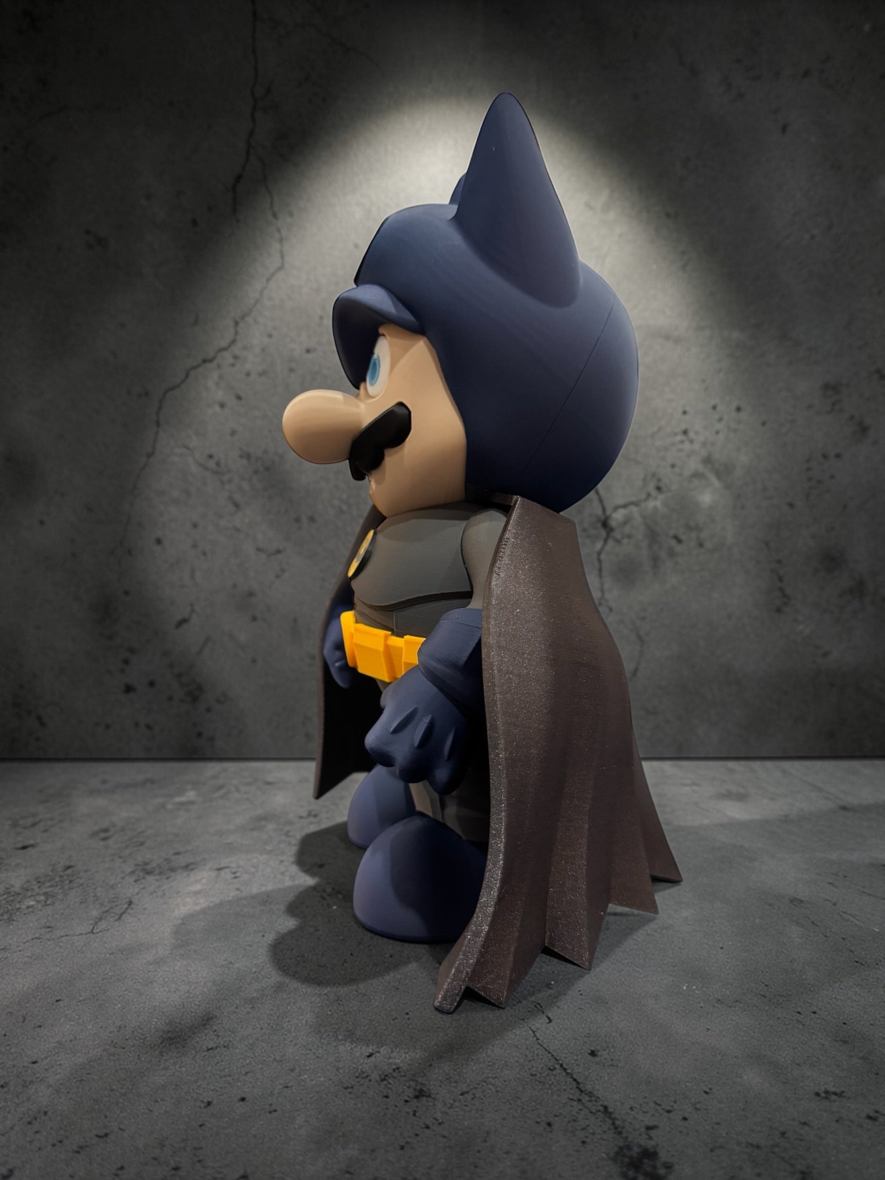 Bat Mario Collectible – 3D Printed Dark Hero Display Figure