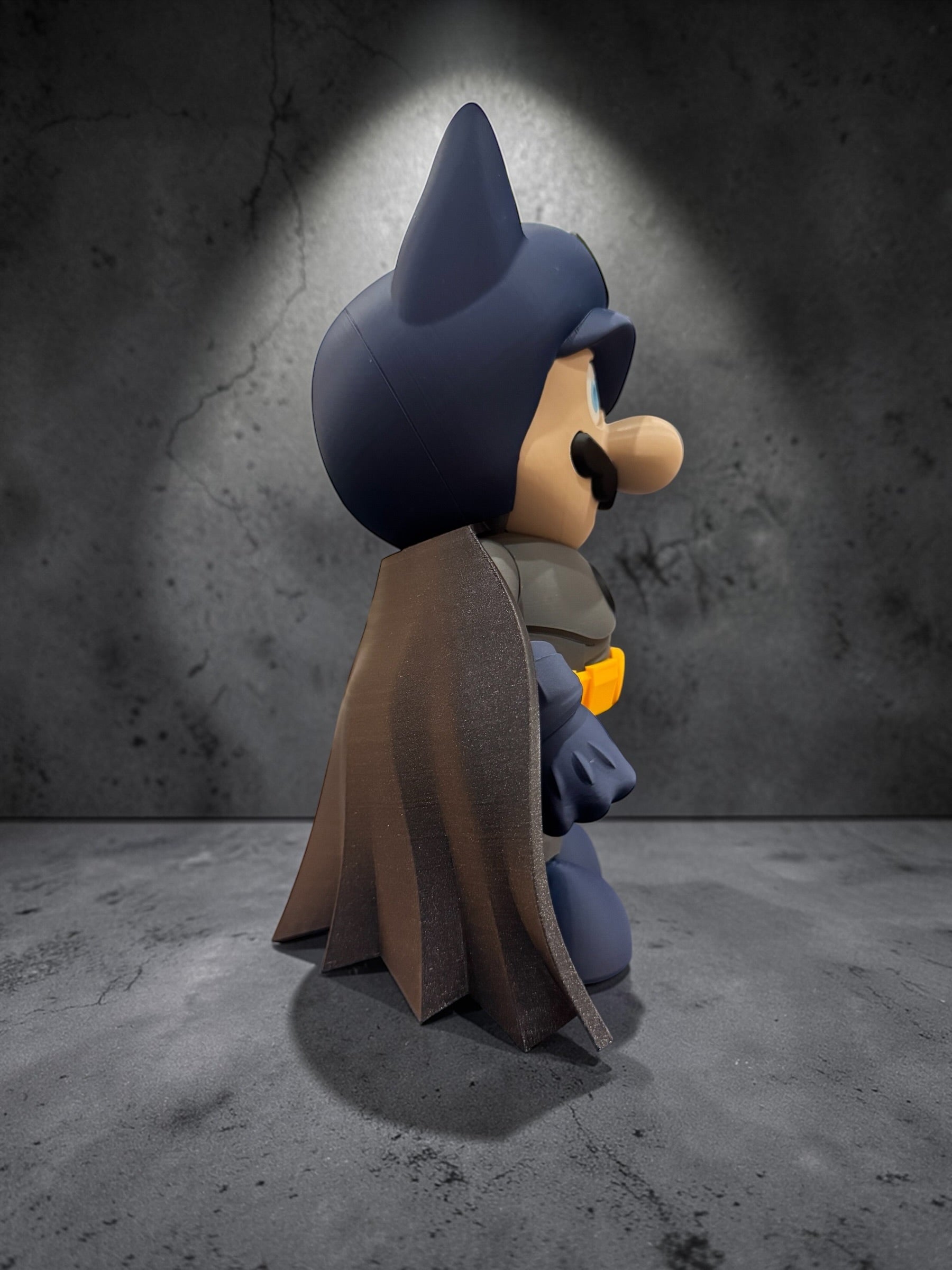 Bat Mario Collectible – 3D Printed Dark Hero Display Figure
