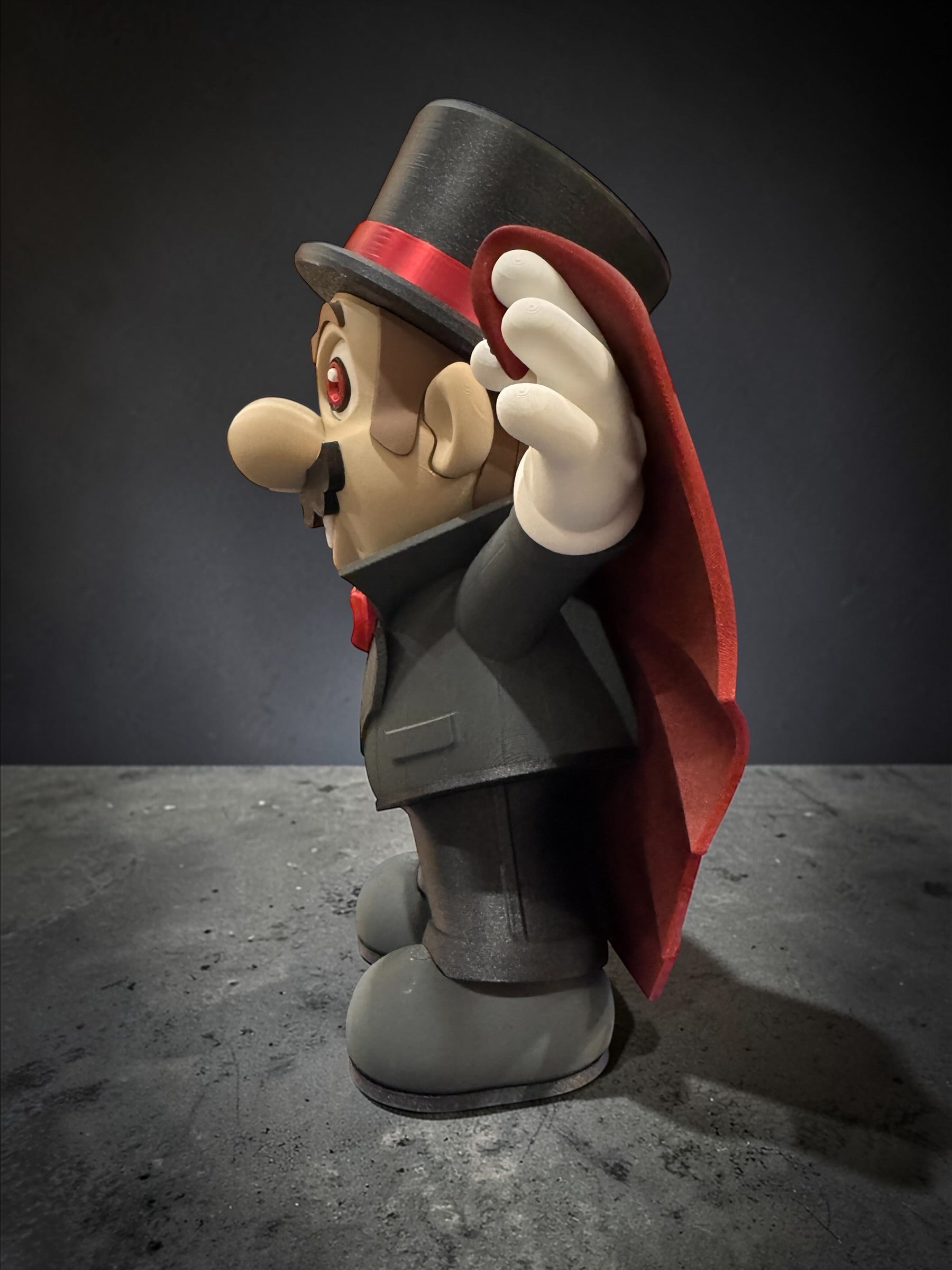 Vamp Mario Collectible – 3D Printed Gothic Hero Display Figure