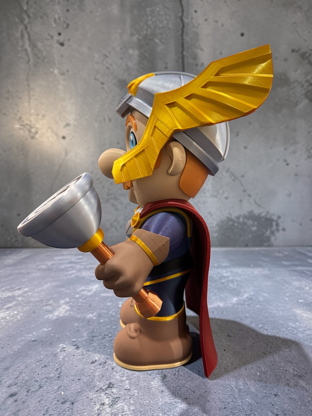 Thor Mario Collectible – 3D Printed Thunder Hero Display Figure
