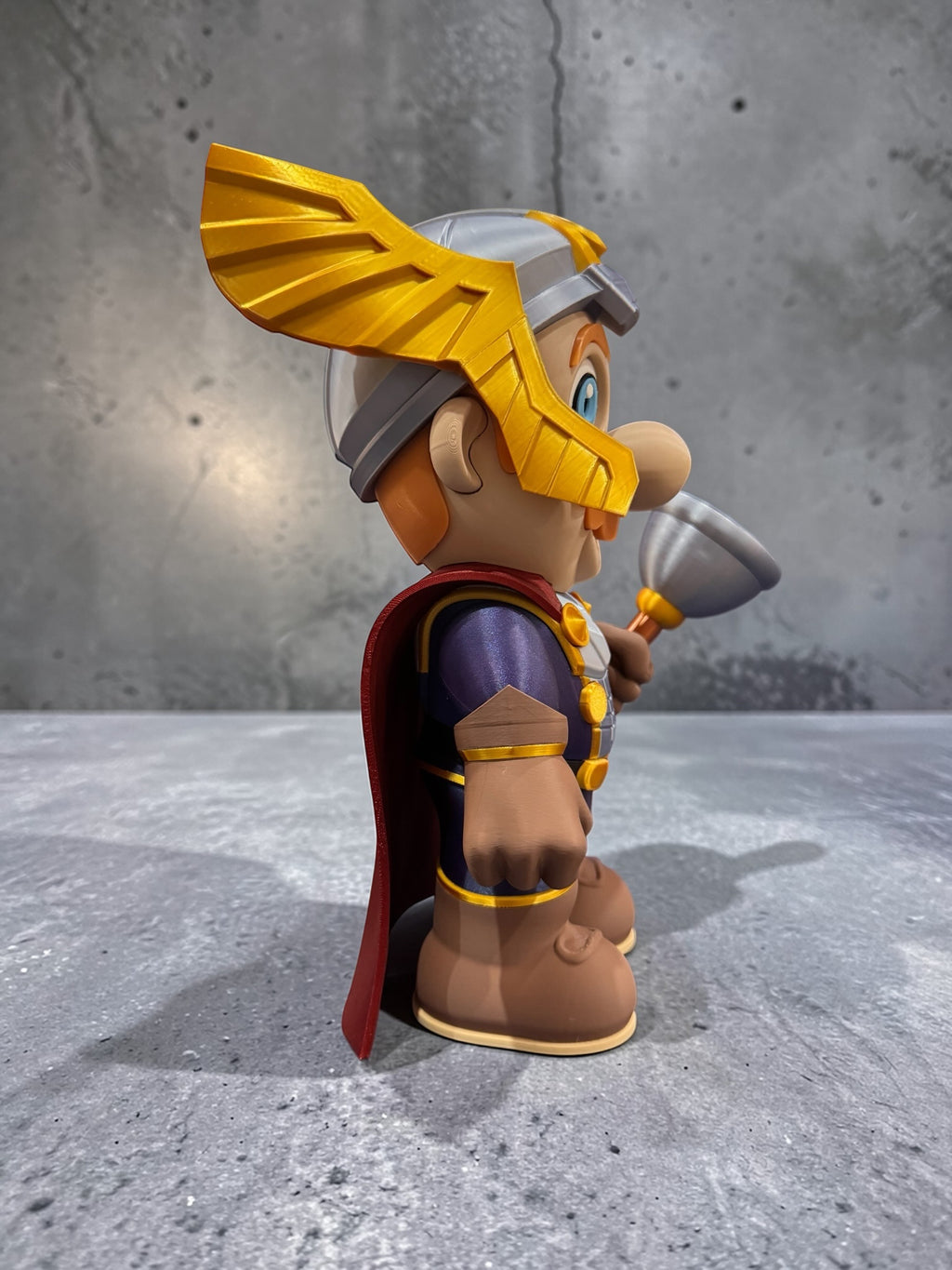 Thor Mario Collectible – 3D Printed Thunder Hero Display Figure
