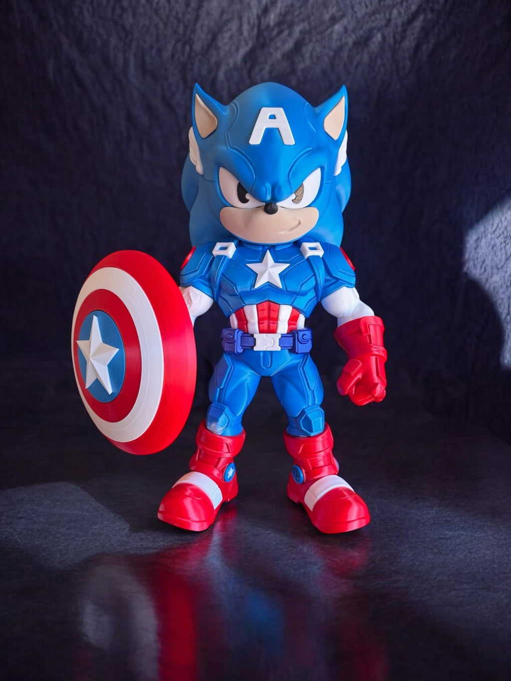 Captain Sonic Statue – Premium 3D Printed Collector Figure