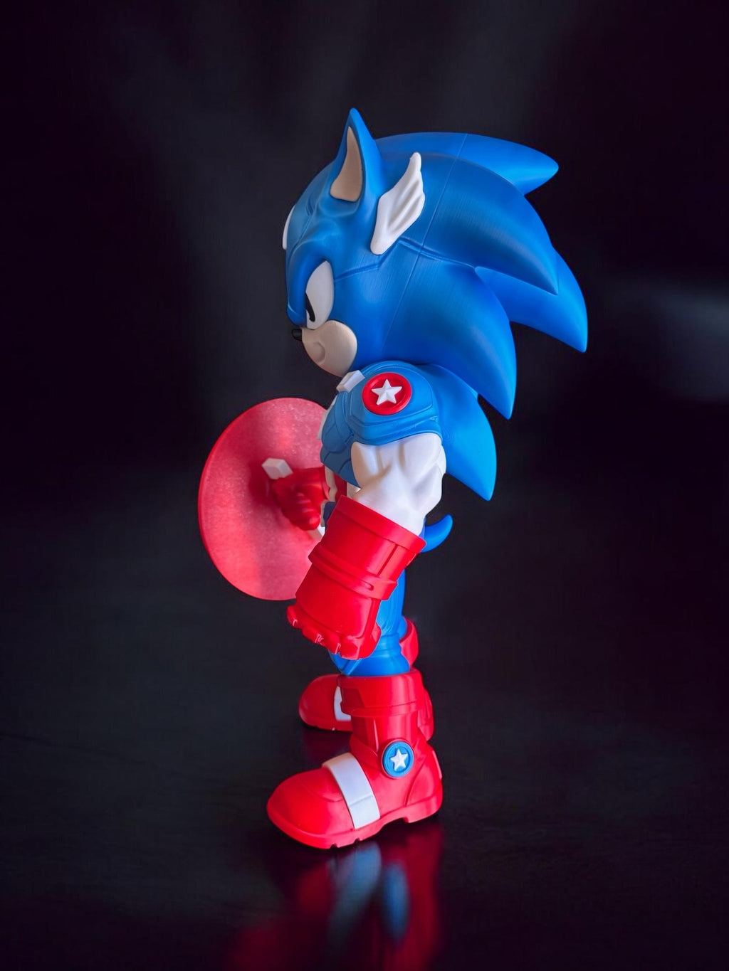 Captain Sonic Statue – Premium 3D Printed Collector Figure