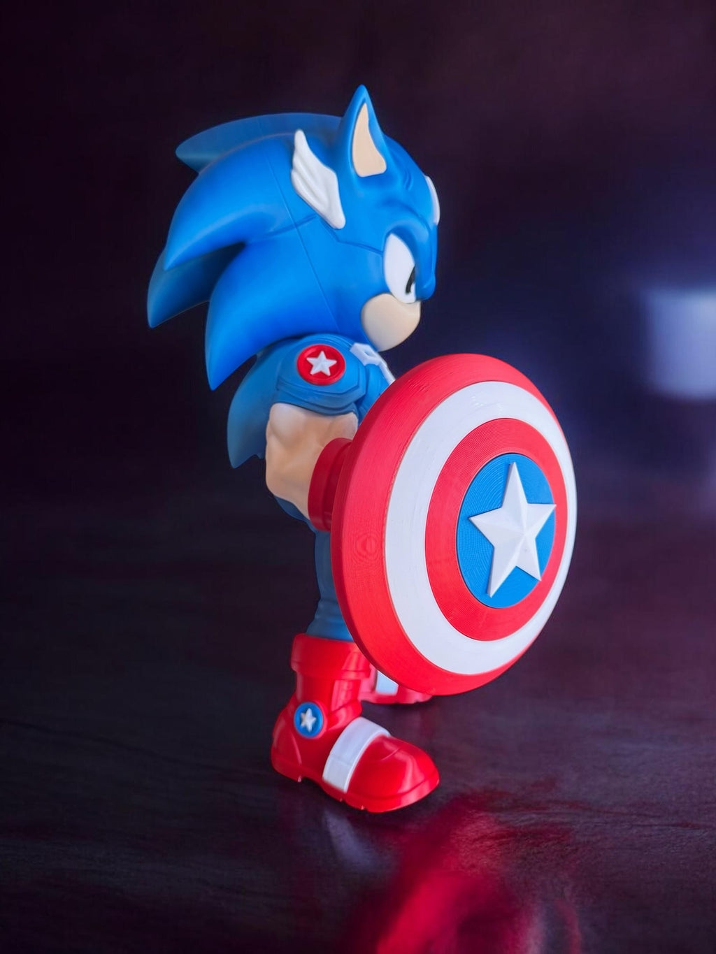 Captain Sonic Statue – Premium 3D Printed Collector Figure