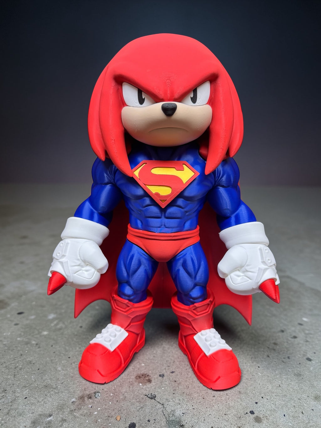 Super Knuckles – 3D Printed Collectible Figure | Sonic Inspired Display Model