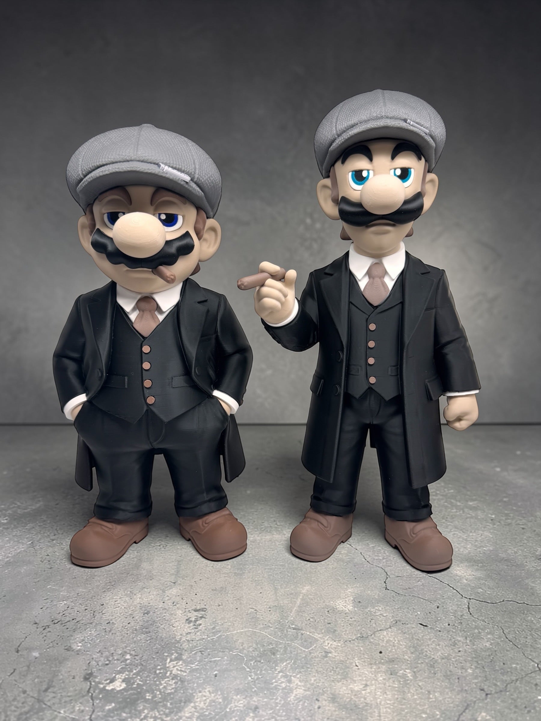 Mario & Luigi Shelby Edition – Dark Collector 3D Printed Statues (Set or Individual