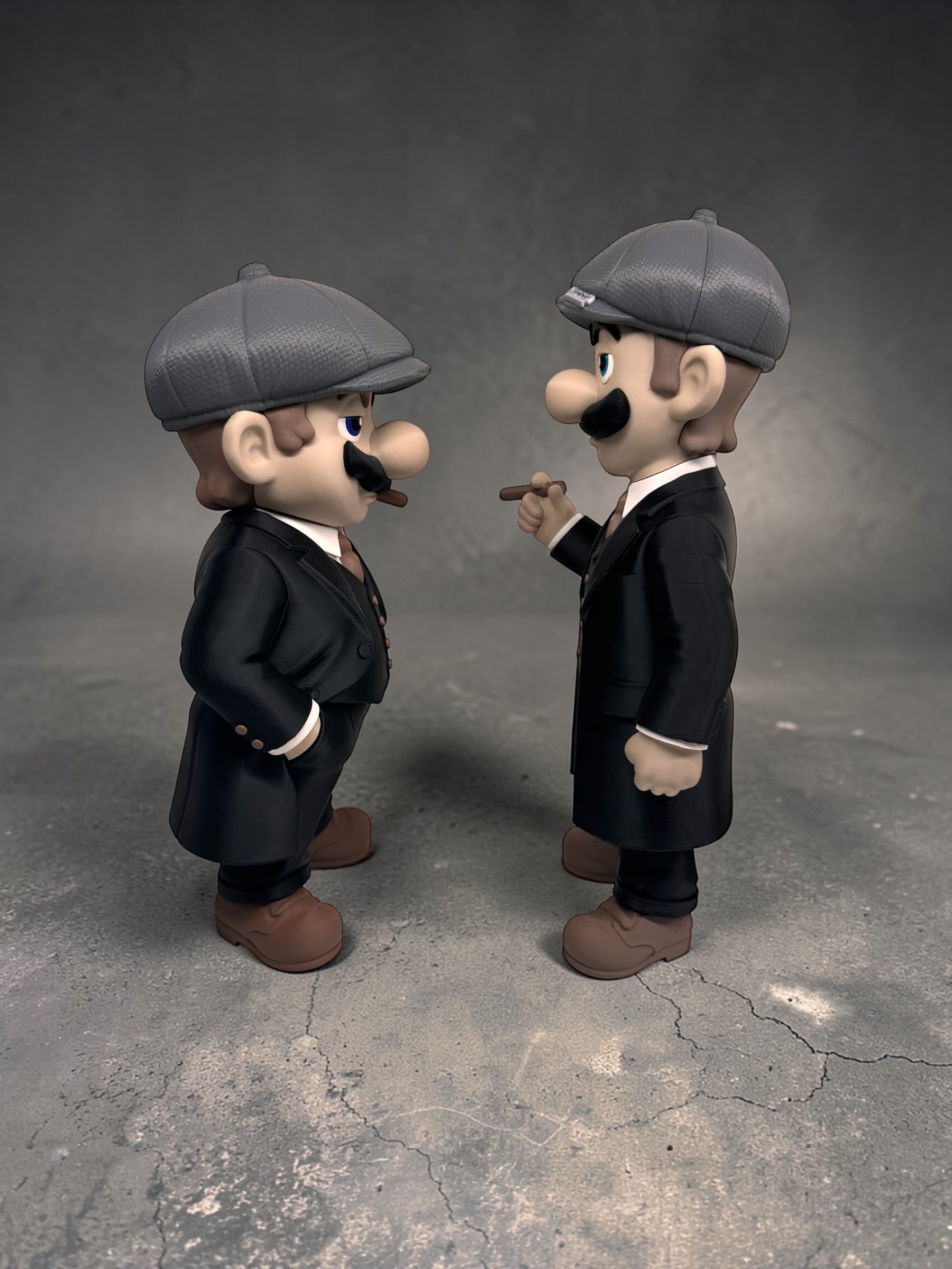 Mario & Luigi Shelby Edition – Dark Collector 3D Printed Statues (Set or Individual