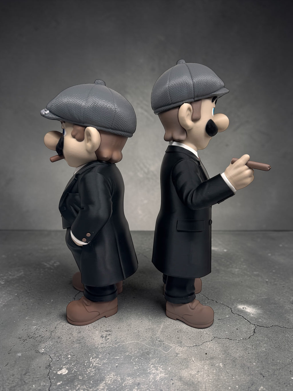 Mario & Luigi Shelby Edition – Dark Collector 3D Printed Statues (Set or Individual