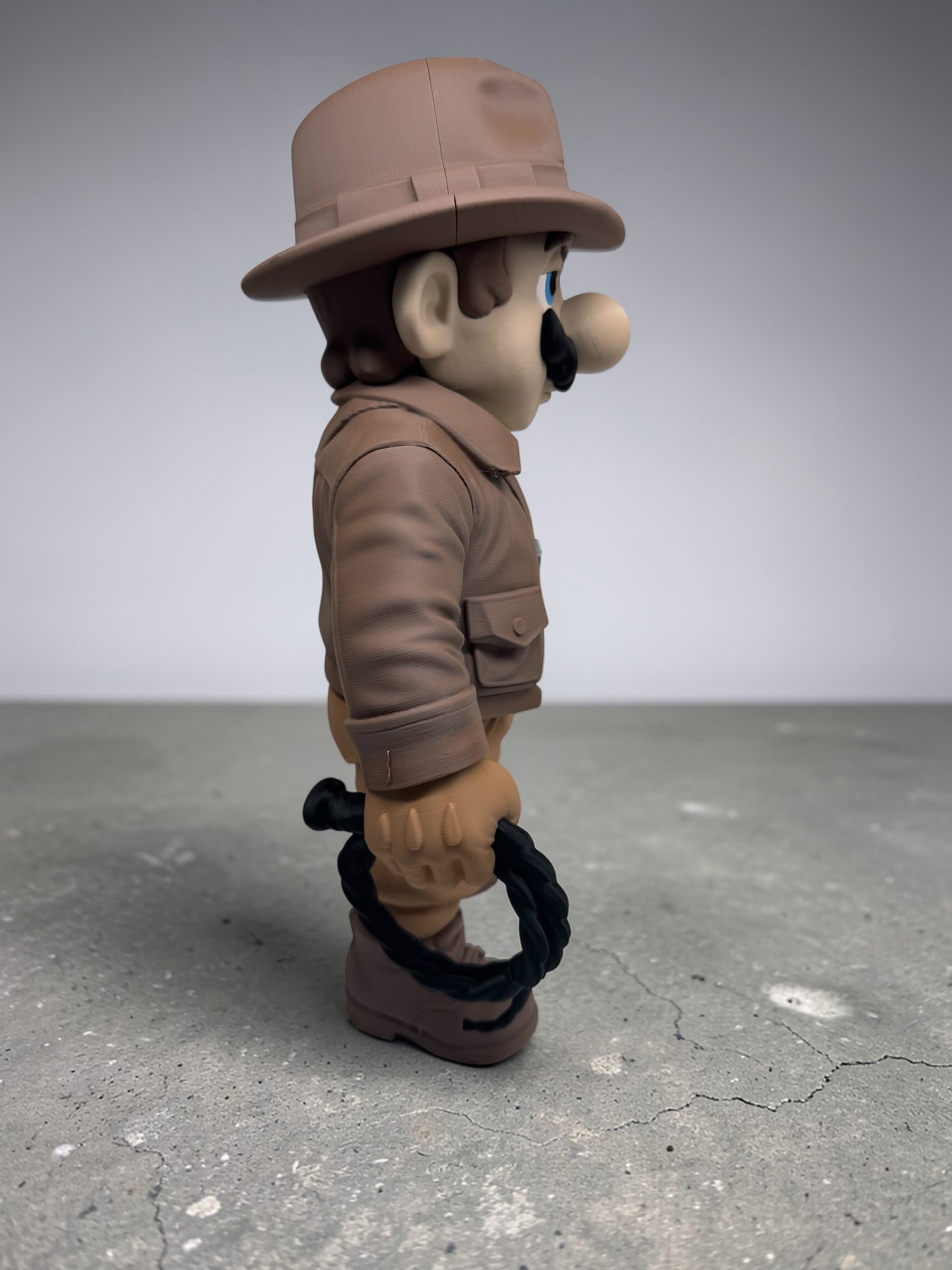 Indiana Mario – Adventure Explorer 3D Printed Collectible Figure