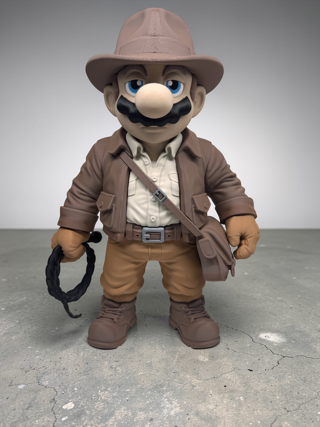 Indiana Mario – Adventure Explorer 3D Printed Collectible Figure