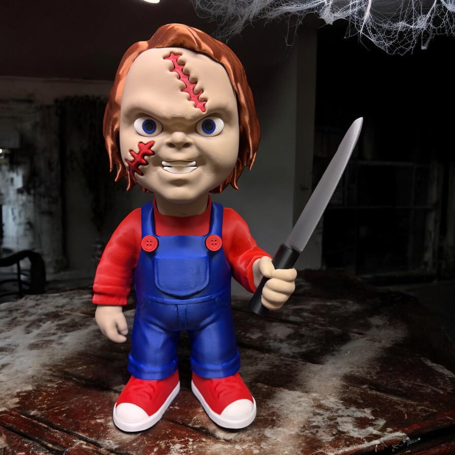 Horror Doll Collectible – 3D Printed Slasher Display Figure