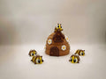 3D Printed Flexi Bee with Bee House: Articulated Desk Decor
