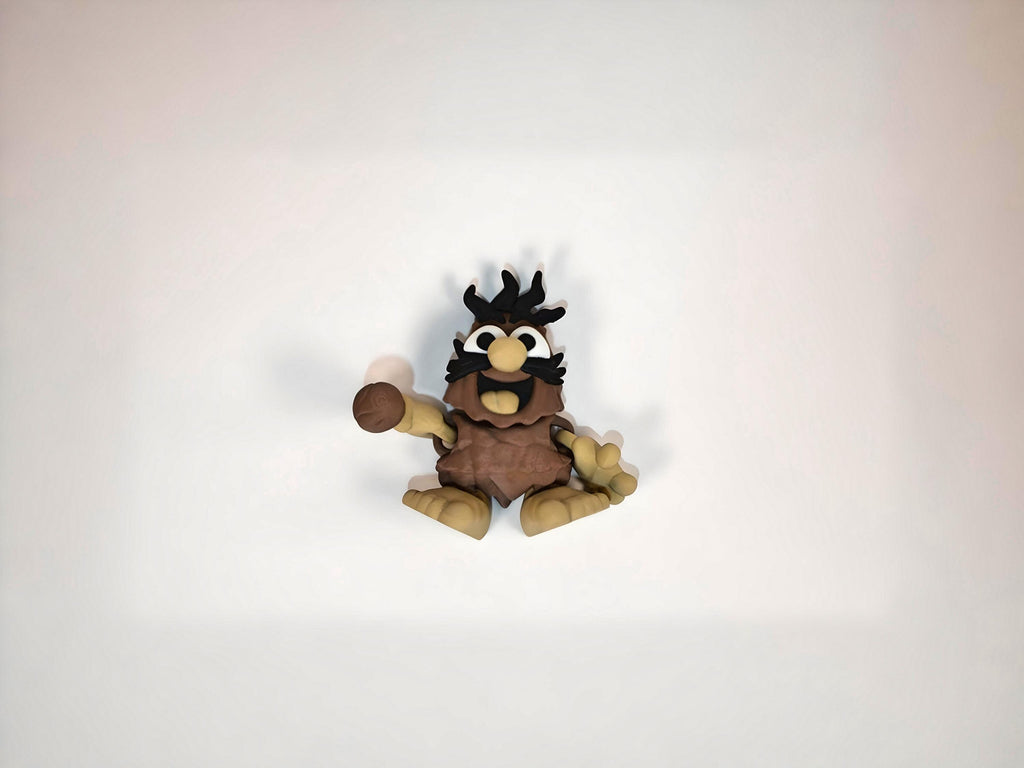 Flexi Captain Caveman: Articulated 3D Printed Retro Cartoon Toy