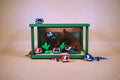 Large 3D Printed Bearded Dragon Diorama: Custom Reptile Habitat with Mini Dragons