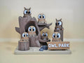 Large 3D Printed Flexi Owl Park Set: Forest Animal Decor